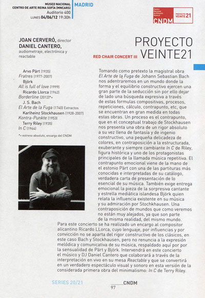 Columna M&uacute;sica announces the CD release of Ricardo Llorca&rsquo;s opera &ldquo;Las Horas Vacias/The Empty Hours&rdquo;